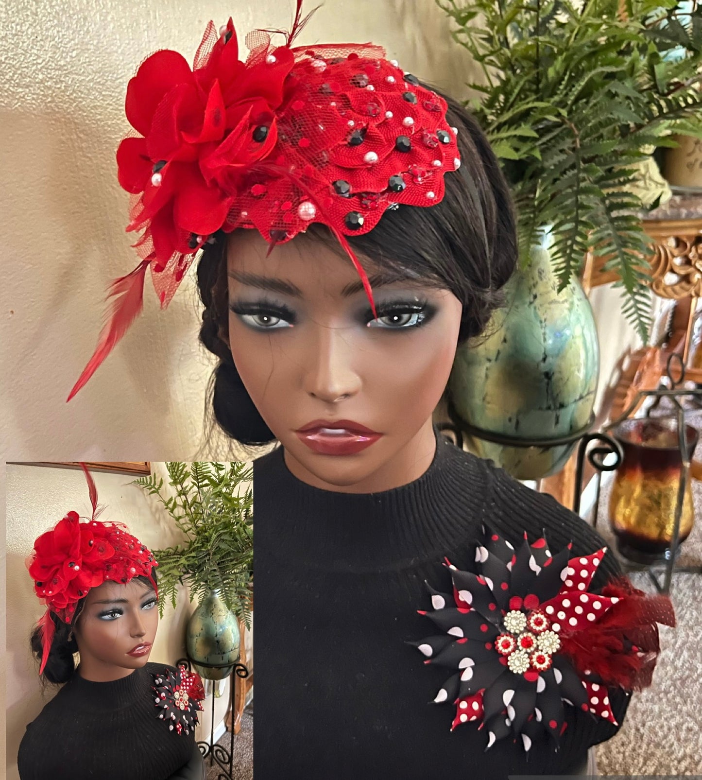 Kids Fascinator Hat and Brooch Sets