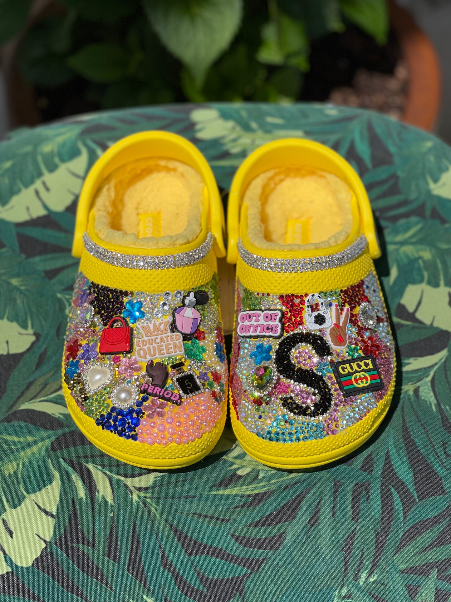 Luxury Fully Blinged Kids Crocs Shoes