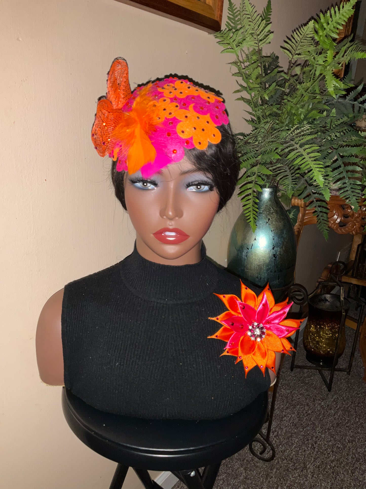 Kids Fascinator Hat and Brooch Sets