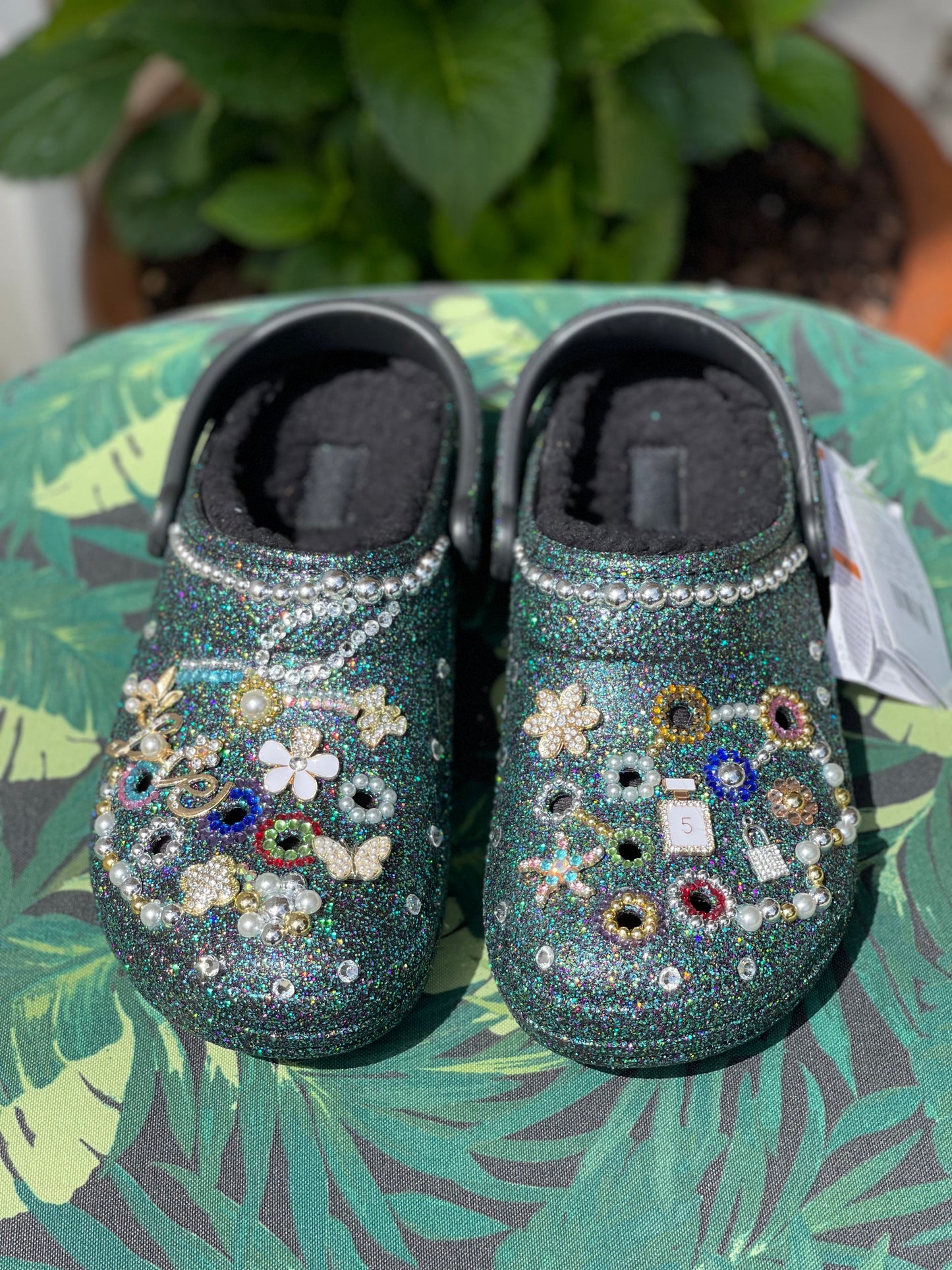 Luxury Partially Bling Adult Crocs Shoes