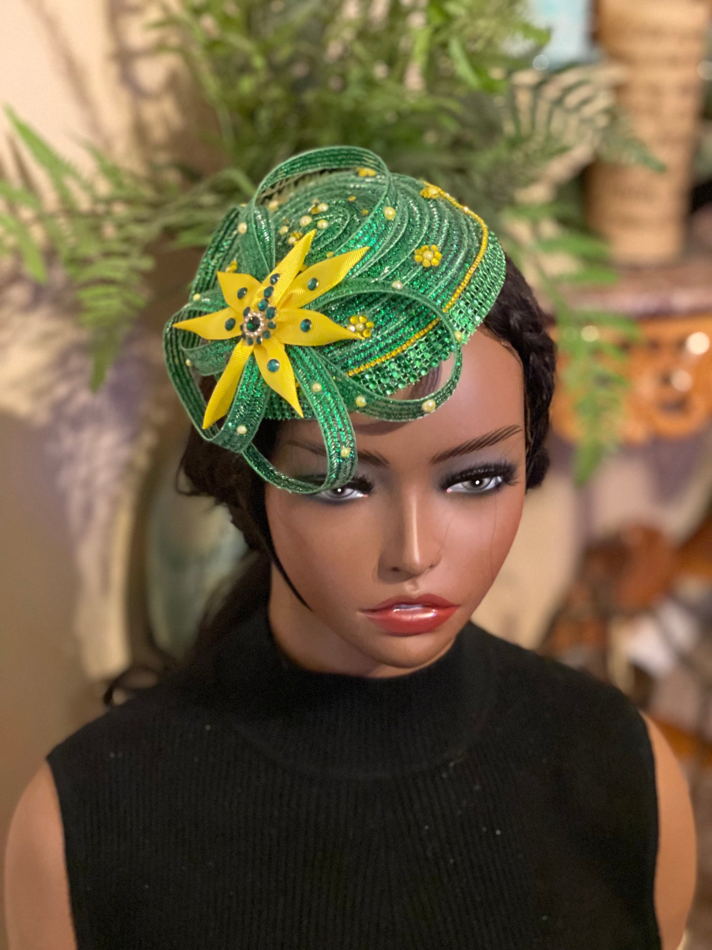 Green Fascinator Hat