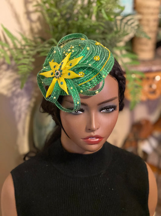 Green Fascinator Hat