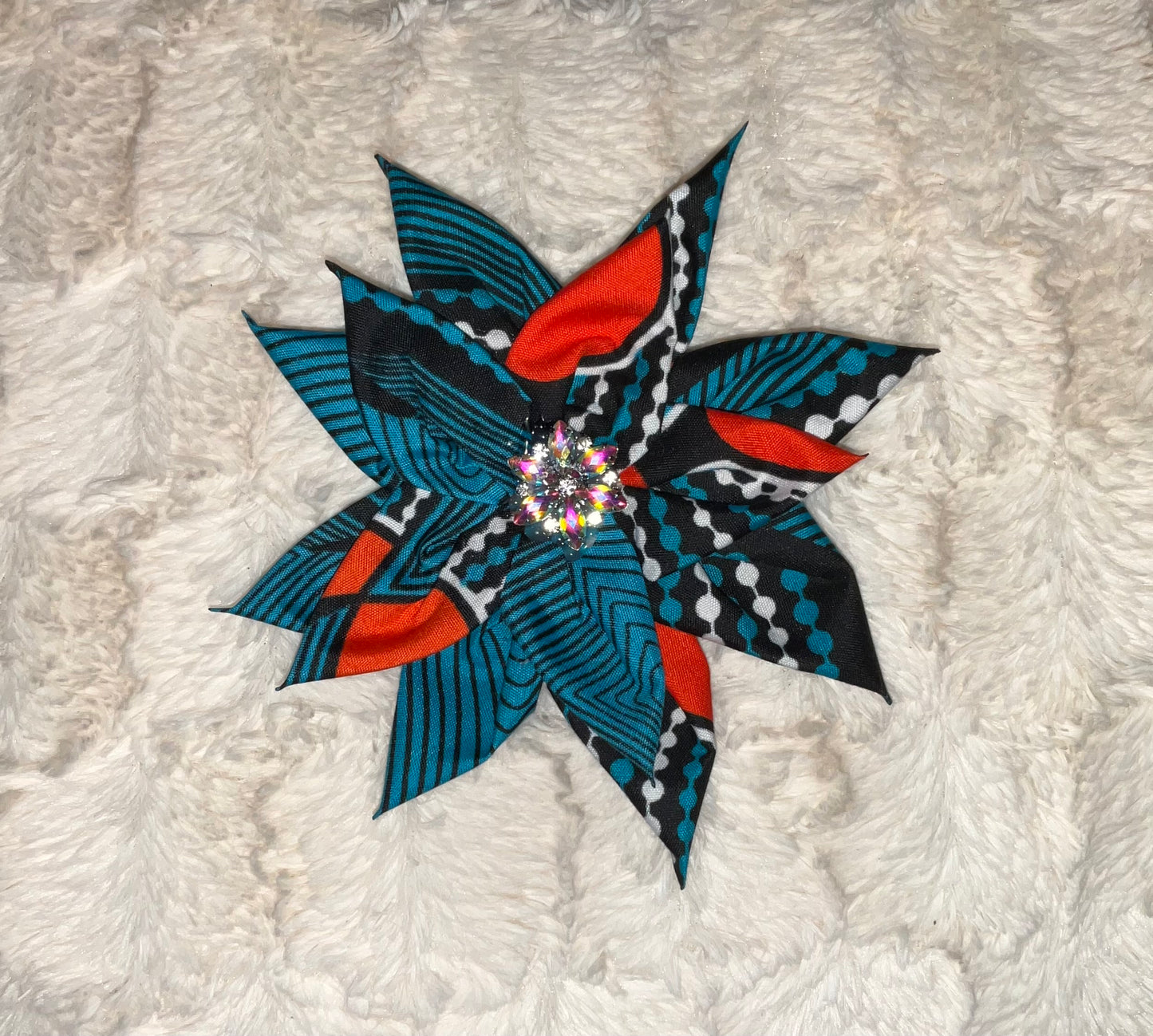 African Fabric Brooch Pin