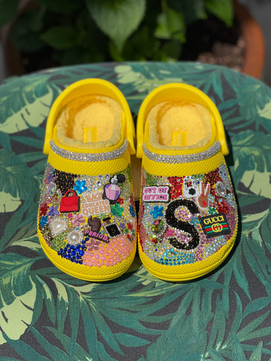 Luxury Fully Blinged Kids Crocs Shoes
