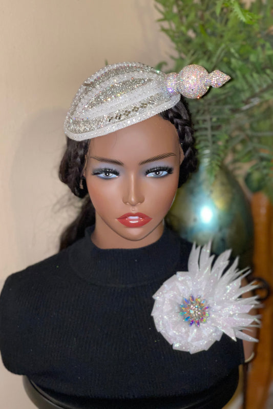 Fascinator Hat and Brooch Pin Set